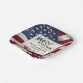 アメリカ国旗の愛は聖書の聖句を結婚必ず破る ペーパープレート (傾斜あり)