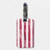 アメリカ国旗の愛国心が強い7月4日 ラゲッジタグ (裏面縦)