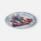 アメリカ国旗の愛国心の強い7月4日の独立記念日 ペーパープレート (アングル)