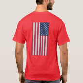 アメリカ国旗の愛国心を持つ真クラシックのスポーツ Tシャツ (裏面)