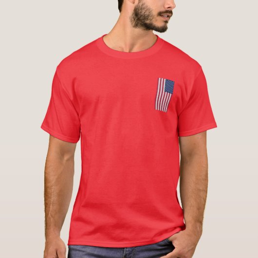 アメリカ国旗の愛国心を持つ真クラシックのスポーツ Tシャツ (正面)