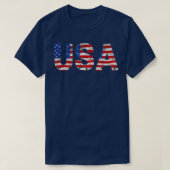 アメリカ国旗の愛国心4日、7月のハゲ・イーグル・メール Tシャツ (デザイン正面)