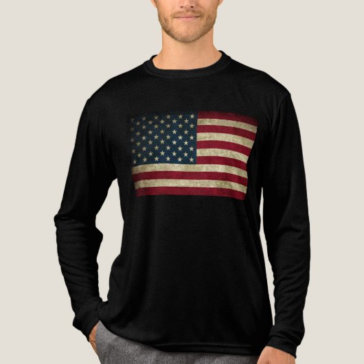 アメリカ国旗の愛国心 トライブレンドTシャツ (正面)