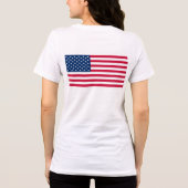 アメリカ国旗の愛国心 トライブレンドＴシャツ (裏面)