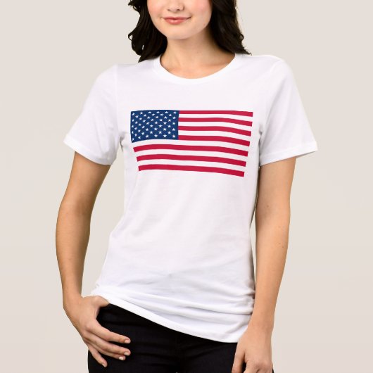 アメリカ国旗の愛国心 トライブレンドＴシャツ (正面)