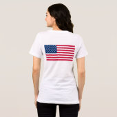 アメリカ国旗の愛国心 トライブレンドＴシャツ (裏面全面)