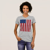 アメリカ国旗の愛国心 Tシャツ (正面フル)