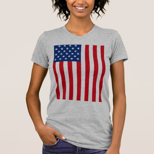 アメリカ国旗の愛国心 Tシャツ (正面)