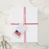 アメリカ国旗の愛国的なアメリカのギフトラベル ギフトタグ (より糸付き)