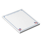 アメリカ国旗の愛国的なアメリカパーソナライズされた人 ノートパッド (アングル)