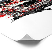 アメリカ国旗の愛国的なアメリカ国旗の愛国的な ポスター (角)