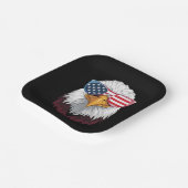 アメリカ国旗の愛国的なイーグル7月4日 ペーパープレート (傾斜あり)