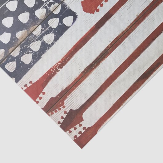 アメリカ国旗の愛国的なギター音楽テーマ 薄葉紙 (詳細)