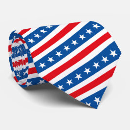 アメリカ国旗の愛国的なスターとストライプ ネクタイ