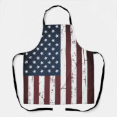 アメリカ国旗の愛国的なスターストライプズ エプロン (正面)