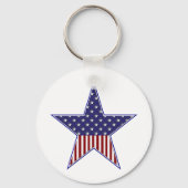 アメリカ国旗の愛国的なデザイン キーホルダー (正面)