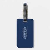 アメリカ国旗の愛国的な名前の旅行荷物 ラゲッジタグ (裏面縦)