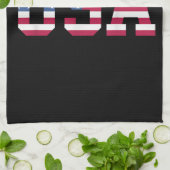 アメリカ国旗の愛国的な赤白青スター& キッチンタオル (折り畳み)