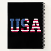 アメリカ国旗の愛国的な赤白青スター& ノートブック (裏面)