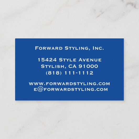 アメリカ国旗の愛国的スタイル名刺 名刺 (裏面)