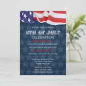 アメリカ国旗の愛国的パーティー7月4日 招待状 (スタンド正面)