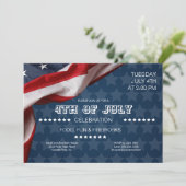 アメリカ国旗の愛国的パーティー7月4日 招待状 (スタンド正面)