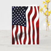 アメリカ国旗の愛国的独立記念日 カード (黄色い花)