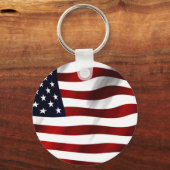 アメリカ国旗の愛国的独立記念日 キーホルダー (裏面)