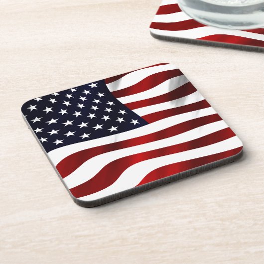 アメリカ国旗の愛国的独立記念日 コースター (左側)