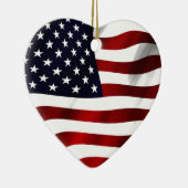アメリカ国旗の愛国的独立記念日 セラミックオーナメント (右)
