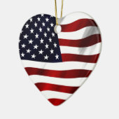 アメリカ国旗の愛国的独立記念日 セラミックオーナメント (左)
