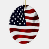 アメリカ国旗の愛国的独立記念日 セラミックオーナメント (右)