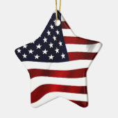 アメリカ国旗の愛国的独立記念日 セラミックオーナメント (左)