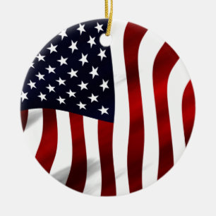アメリカ国旗の愛国的独立記念日 セラミックオーナメント