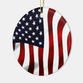 アメリカ国旗の愛国的独立記念日 セラミックオーナメント (左)