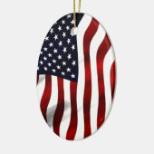 アメリカ国旗の愛国的独立記念日 セラミックオーナメント (左)