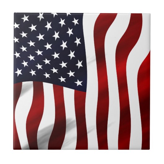 アメリカ国旗の愛国的独立記念日 タイル (正面)