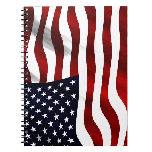 アメリカ国旗の愛国的独立記念日 ノートブック (正面)