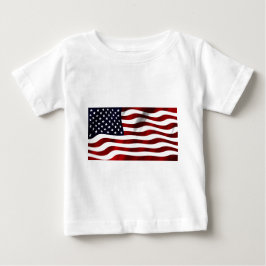 アメリカ国旗の愛国的独立記念日 ベビーTシャツ