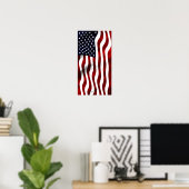 アメリカ国旗の愛国的独立記念日 ポスター (ホームオフィス)