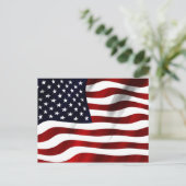 アメリカ国旗の愛国的独立記念日 ポストカード (スタンド正面)