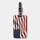 アメリカ国旗の愛国的独立記念日 ラゲッジタグ (正面縦)