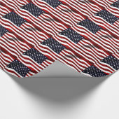 アメリカ国旗の愛国的独立記念日 ラッピングペーパー (角)