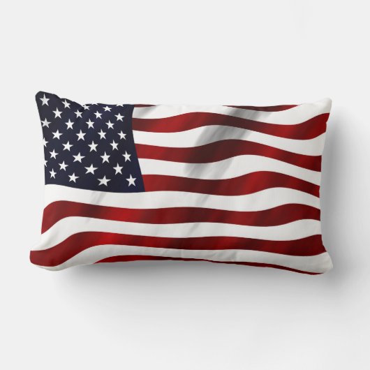 アメリカ国旗の愛国的独立記念日 ランバークッション (正面)