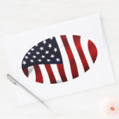 アメリカ国旗の愛国的独立記念日 楕円形シール (封筒)