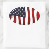 アメリカ国旗の愛国的独立記念日 楕円形シール (バッグ)