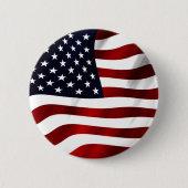 アメリカ国旗の愛国的独立記念日 缶バッジ (正面)