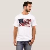 アメリカ国旗の愛国的独立記念日 Tシャツ (正面フル)