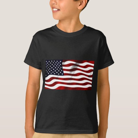 アメリカ国旗の愛国的独立記念日 Tシャツ (正面)