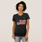 アメリカ国旗の愛国的独立記念日 Tシャツ (正面フル)